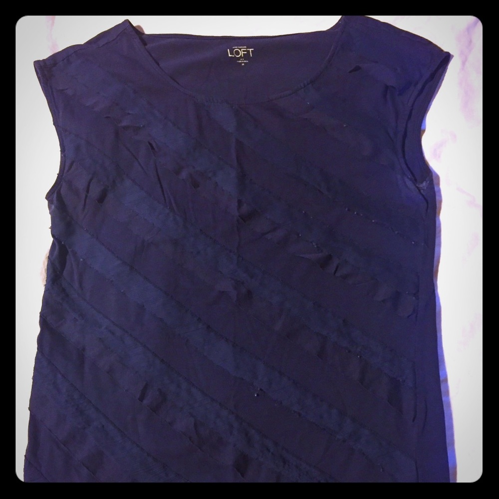 Navy Flutter Front Top